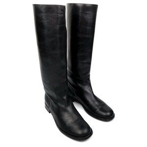Maison Martin Margiela Black Leather Riding Boots 10